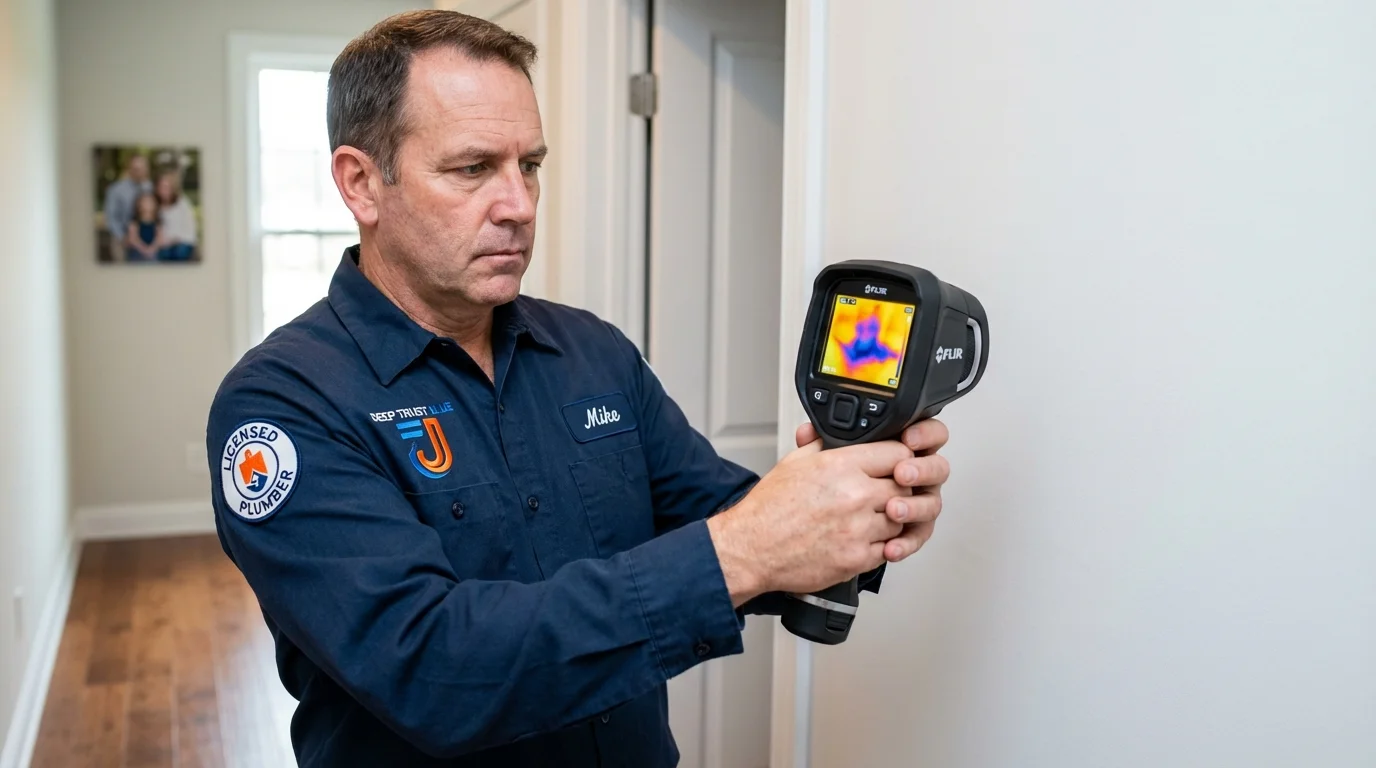 Thermal imaging leak detection by Johns Plumbing LLC in Woodstown